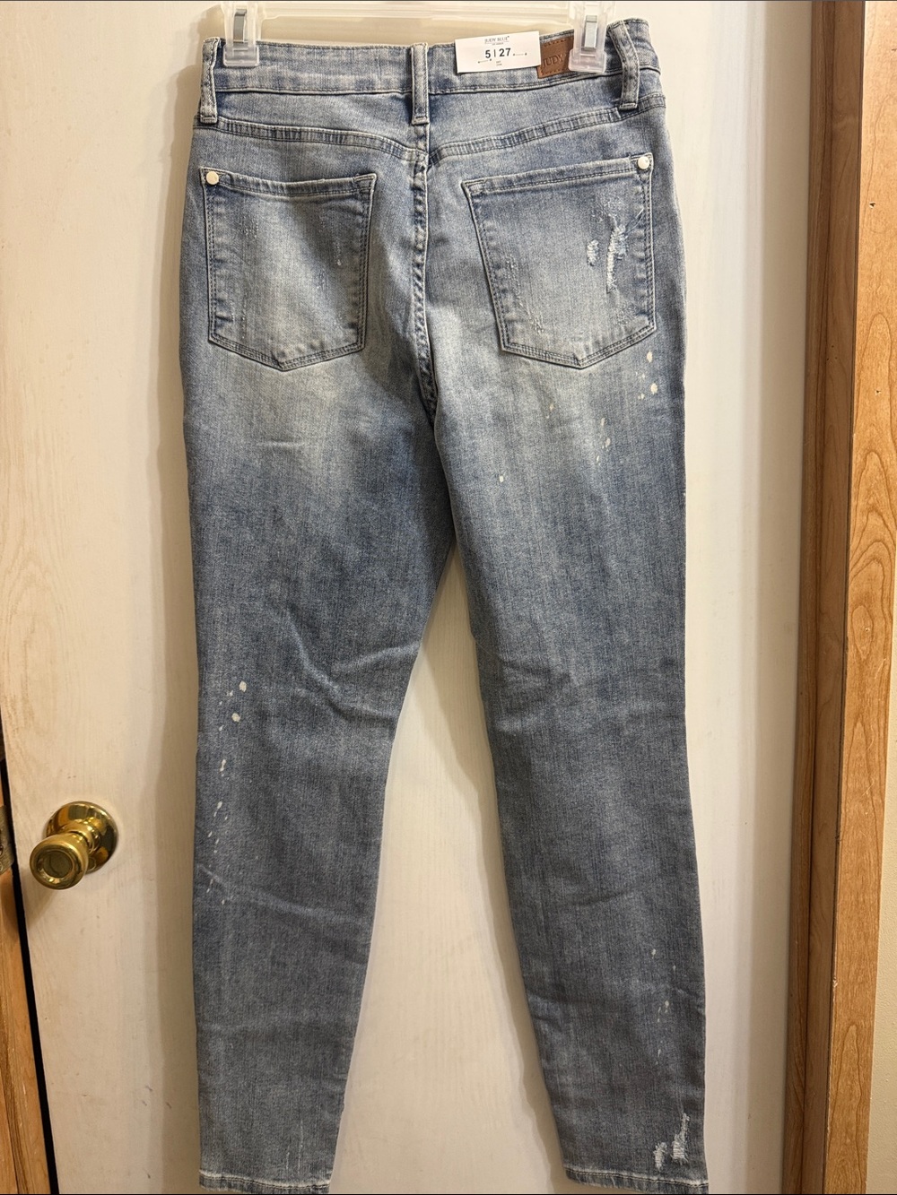 Judy Blue Light Blue Distressed Skinny Jeans - Picture 6 of 6
